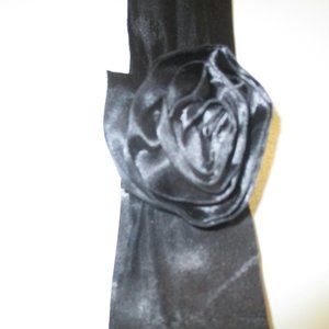 Vintage Black Rose Belt Material